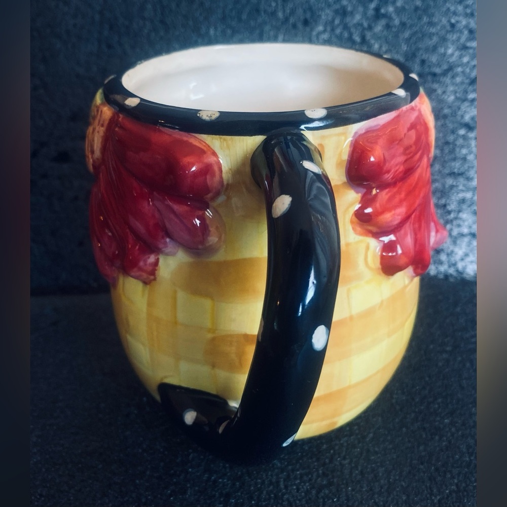 Pier 1 Imports Ceramic Floral Basket Raised Design Coffee/Tea Mug - Picture 6 of 7